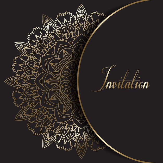 Decorative Mandala design invitation