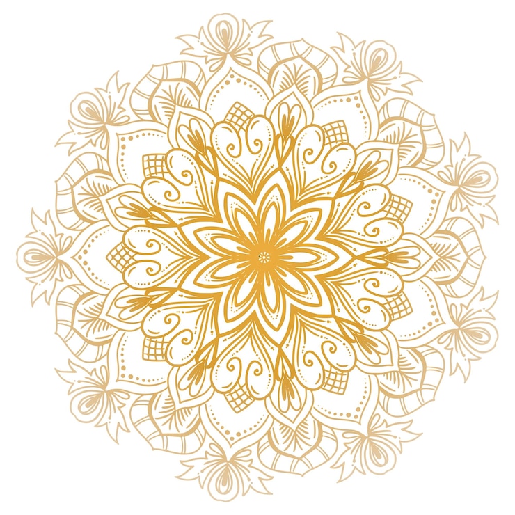 मुफ़्त वेक्टर decorative mandala design with golden color