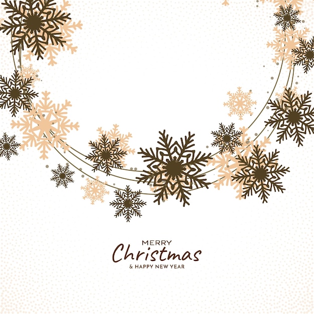 Decorative Merry Christmas festival snowflakes frame background vector