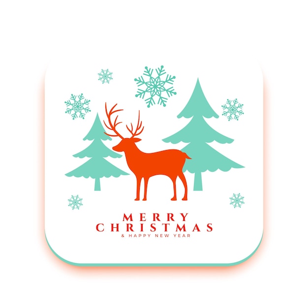 Бесплатное векторное изображение Декоративная рождественская открытка с элементами дизайна вектора