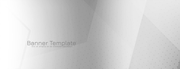 Free vector decorative modern white color geometric business banner design