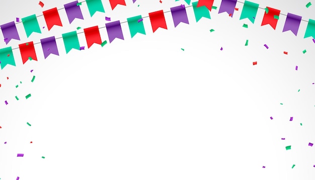 Free vector decorative party bunting background for fiesta themed party