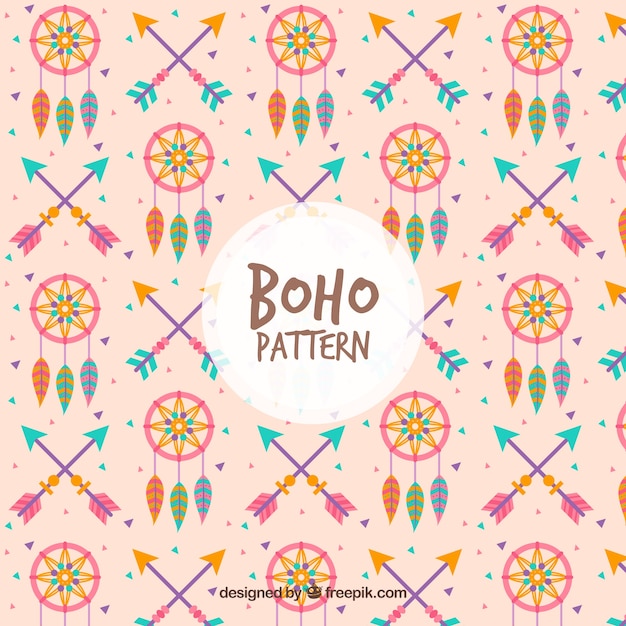 Free vector decorative pattern in boho style