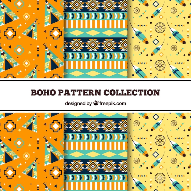 Decorative pattern in boho style