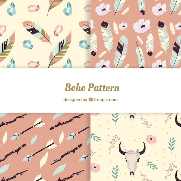 Decorative pattern in boho style