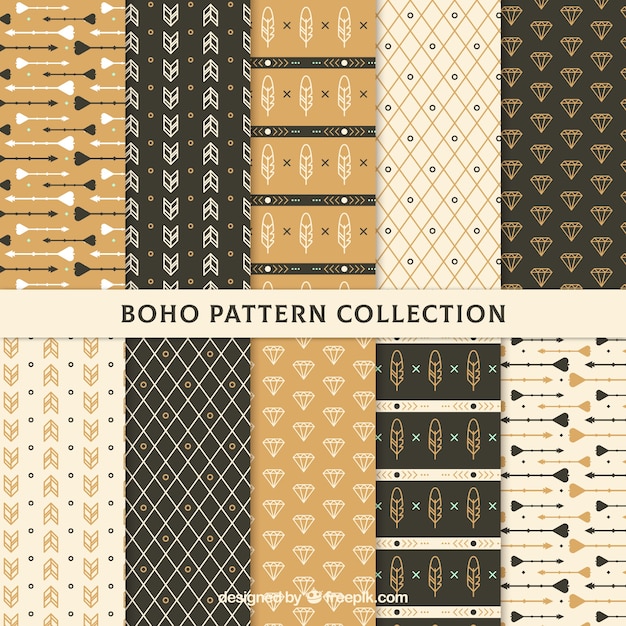 Free vector decorative pattern in boho style
