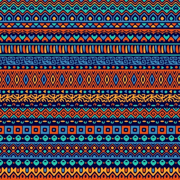 Free vector decorative pattern of ethnic ornamental shapes