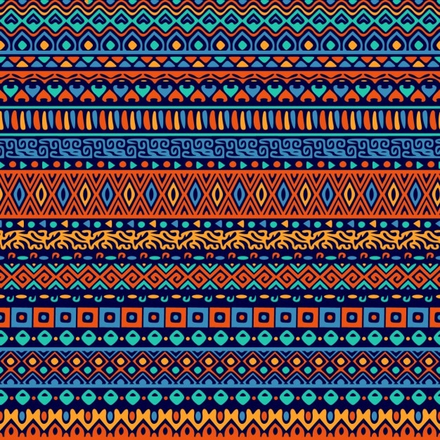 Decorative pattern of ethnic ornamental shapes