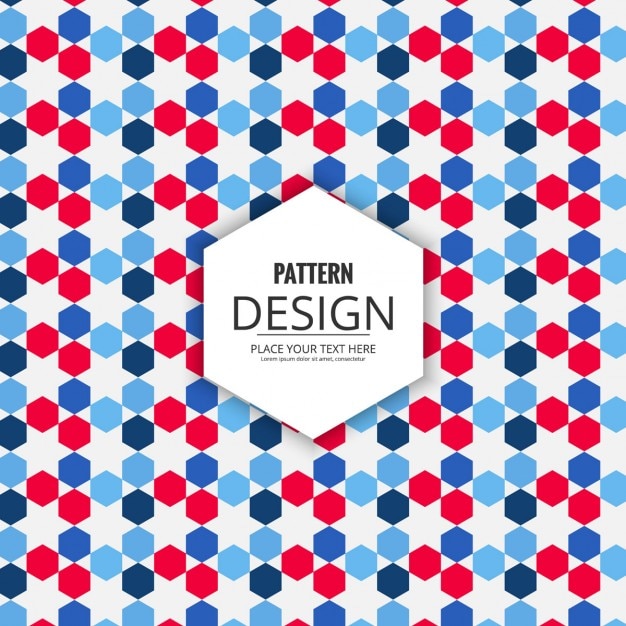 Free vector decorative pattern of hexagons