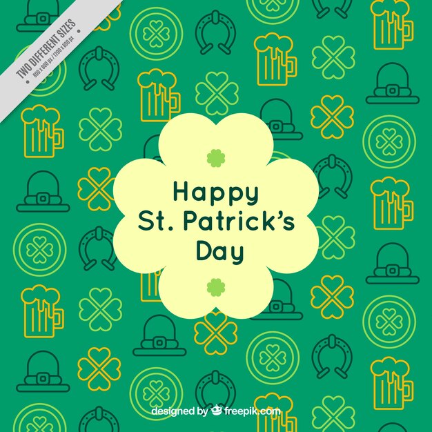 Decorative pattern of saint patrick