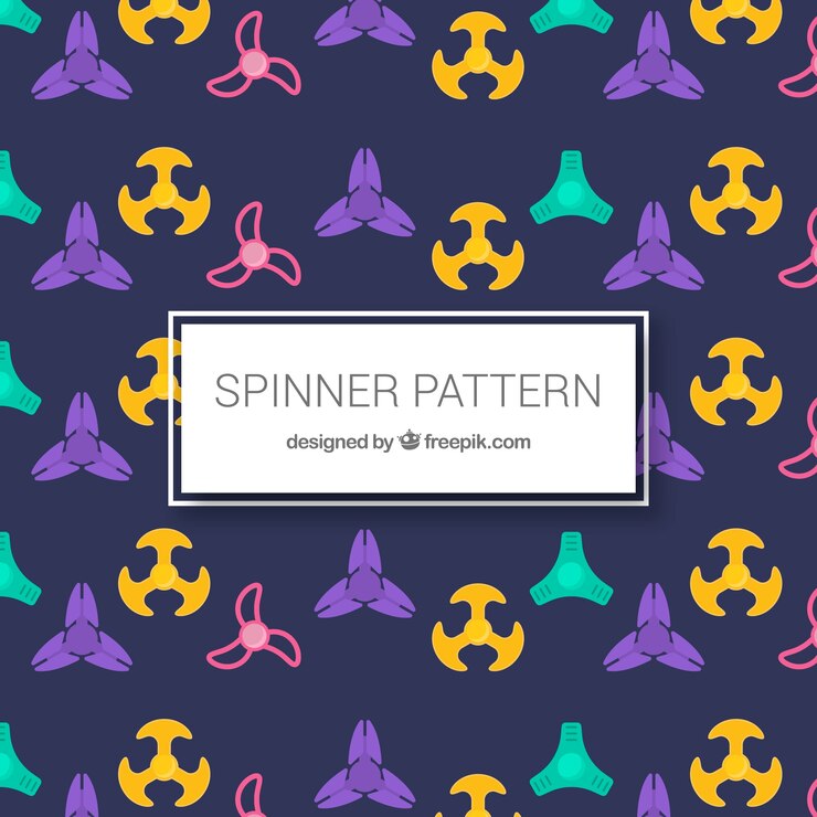 Free Vector decorative pattern of spinners in flat design