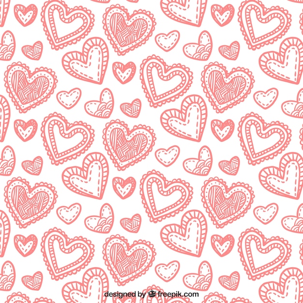 Decorative pattern with hearts