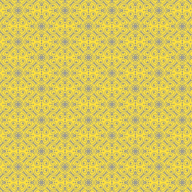 Орнамент в желтых и серых тонах