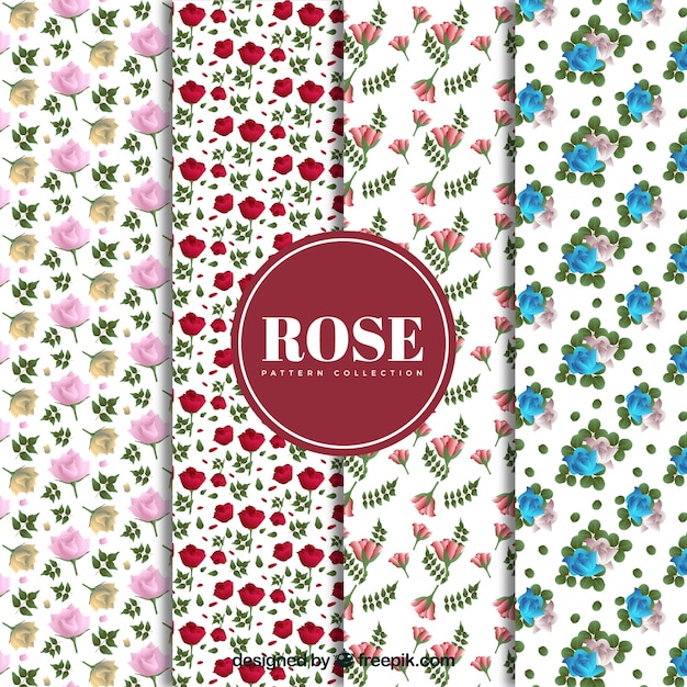 Decorative patterns of roses