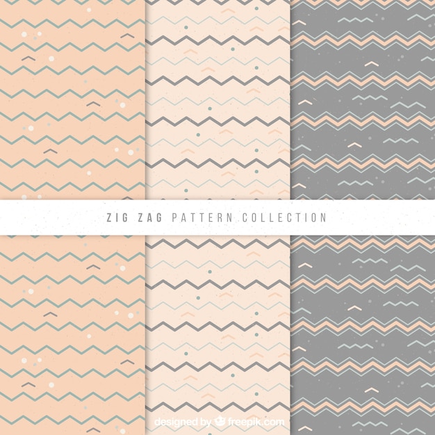 Decorative patterns zig-zag vintage