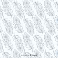 Бесплатное векторное изображение Декоративный павлинный узор
