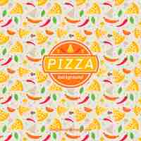 Free vector decorative pizza and ingredients background