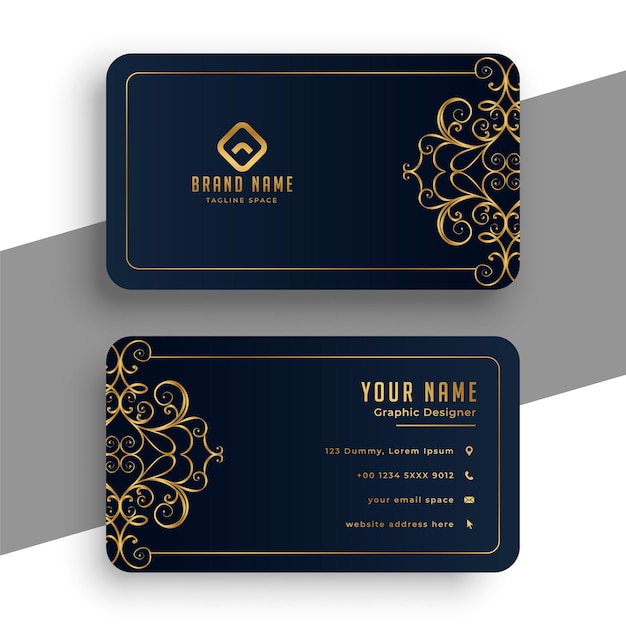 Free, printable, customizable luxury business cards