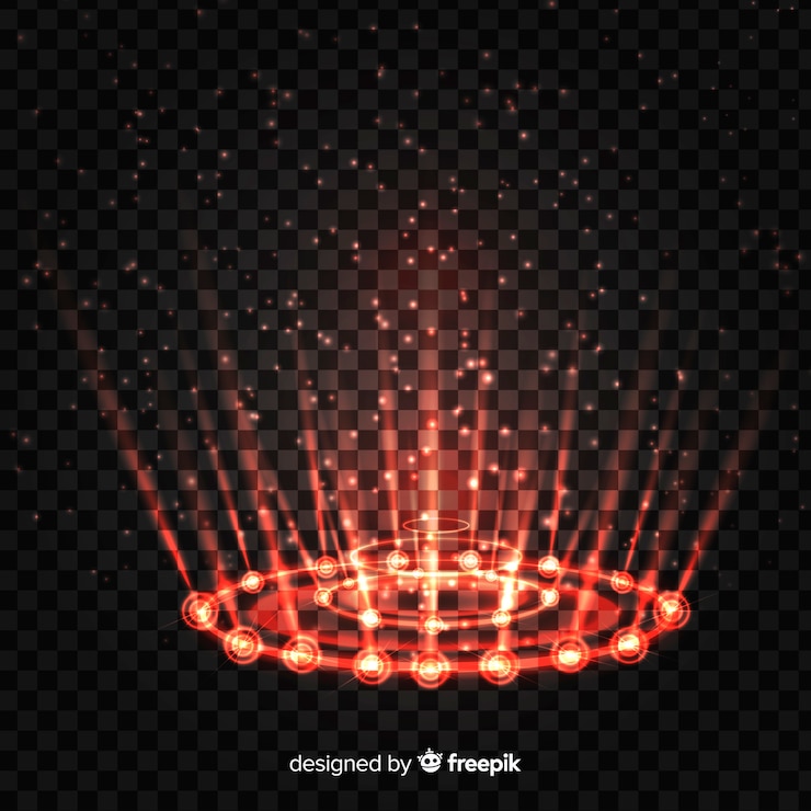 Free Vector decorative red light portal effect
