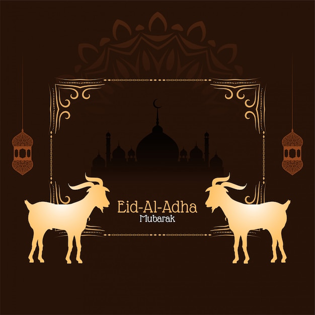 Free vector decorative religious eid-al-adha mubarak background