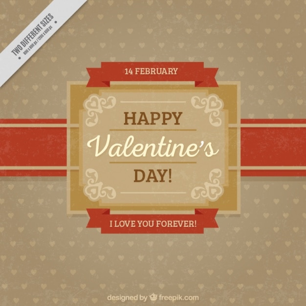 Decorative retro valentine background