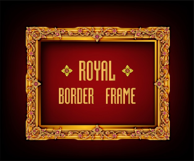 Decorative royal vintage frame and border
