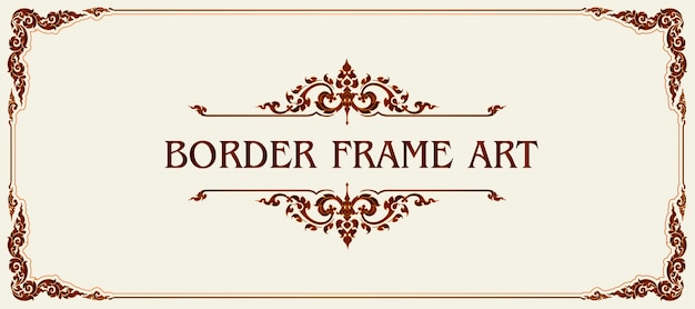 Decorative royal vintage frame and border