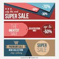 Free vector decorative sale banners with special offers