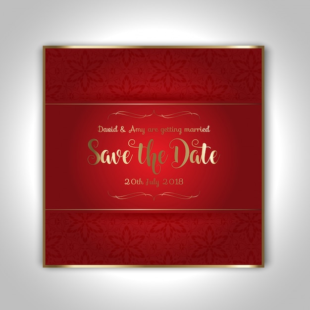 Free vector decorative save the date invitation