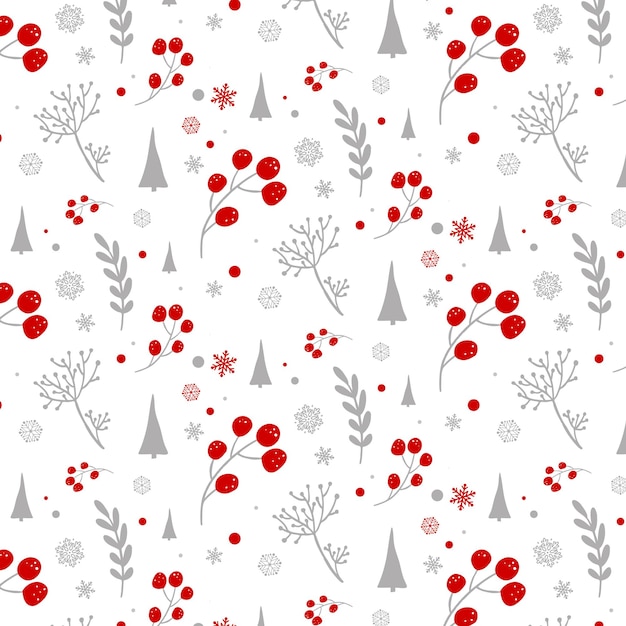 Free vector decorative scandi style christmas pattern design