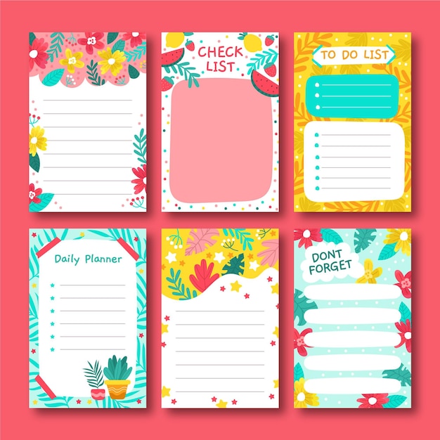 Decorative scrapbook notes and cards pack