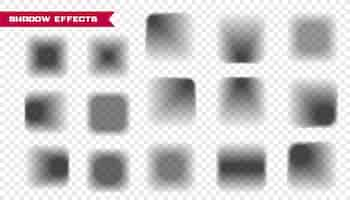 Free vector decorative square shape shadow effect in collection