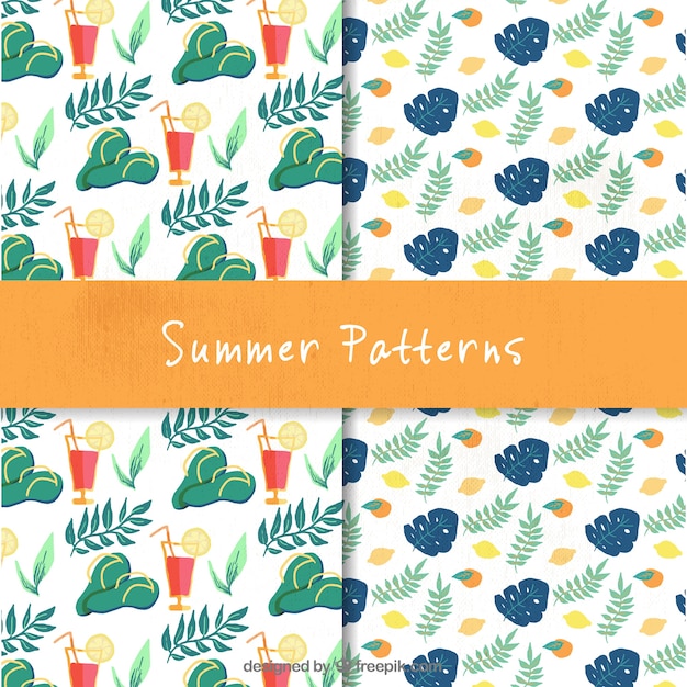 Free Vector decorative summer patterns