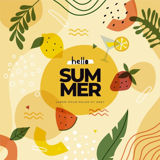 Decorative summer wallpaper theme