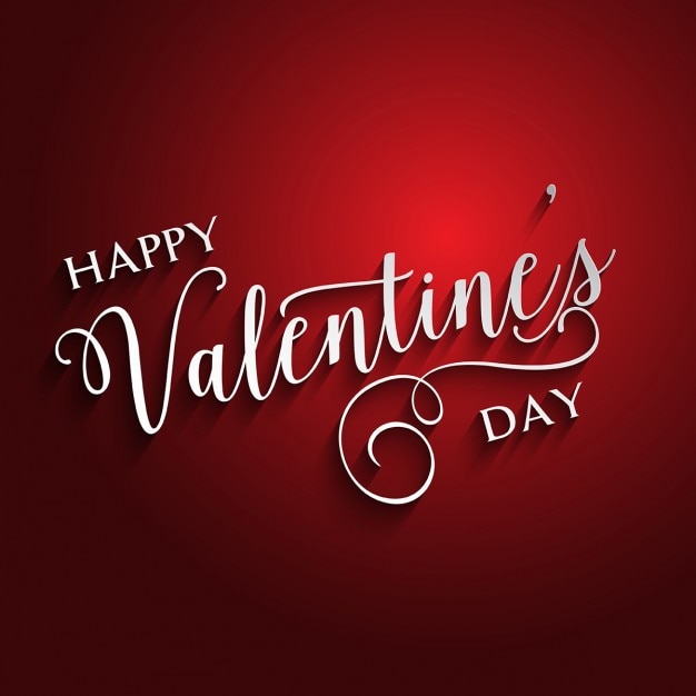 Free vector decorative valentines day background with typography design
