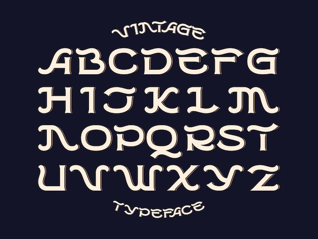 Decorative vector font set