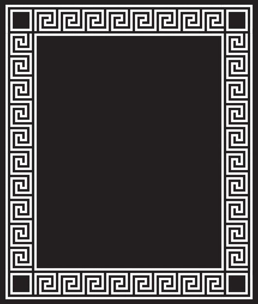 Decorative vector frame with greek ornament eps