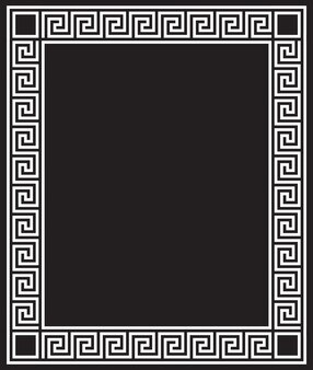 Decorative vector frame with greek ornament eps