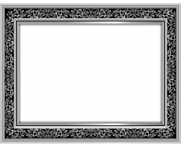 Decorative vintage frame and border