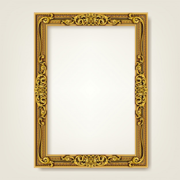 Decorative vintage frame and border