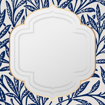 Decorative vintage nature frame border vector pattern