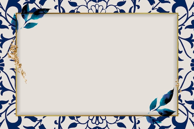 Free vector decorative vintage nature frame border vector pattern