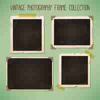 Free vector decorative vintage photo frames