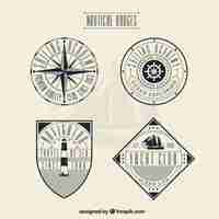 Free vector decorative vintage sail badges