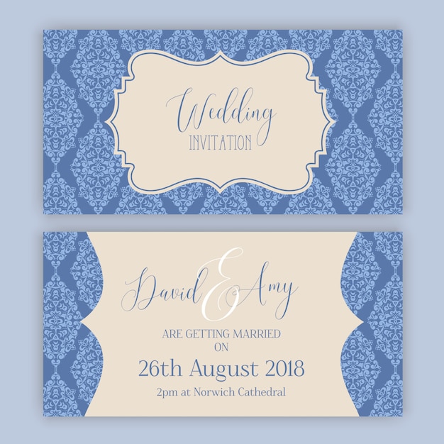 Decorative wedding invitation