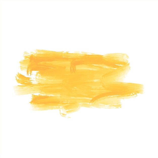 Free vector decorative yellow watercolor brush stroke elegant design vector