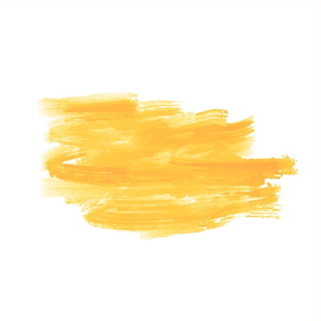 Vettore gratuito decorativo giallo tratto di pennello acquerello elegante disegno vettoriale