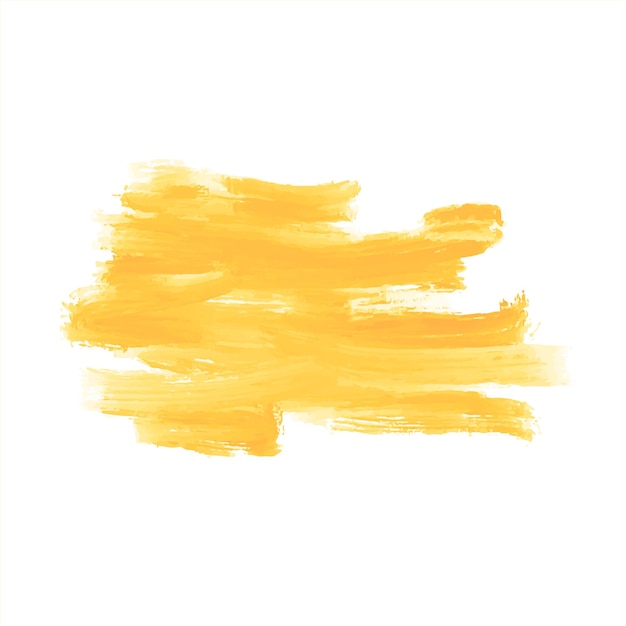 Free vector decorative yellow watercolor brush stroke elegant design