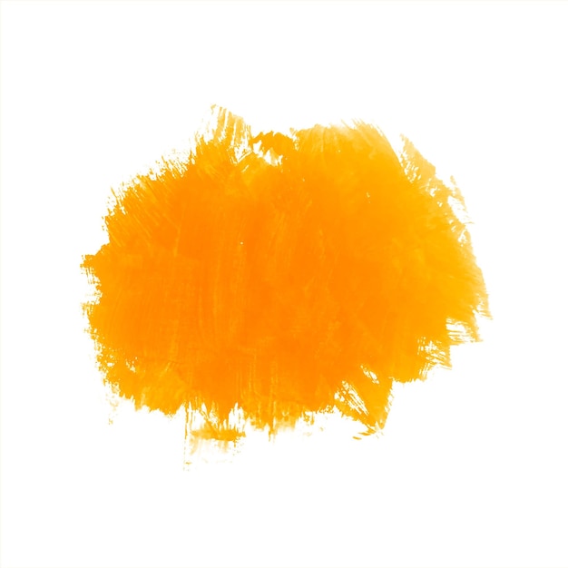 Decorative yellow watercolor splash brush stroke design vector