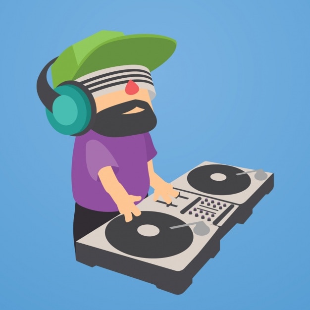 Free vector deejay illustration background